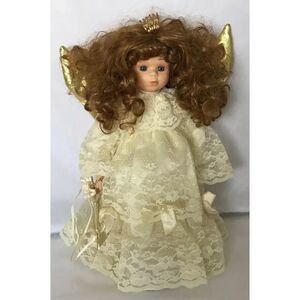 VTG 90's Angle Collectible Porcelain Doll With Wings